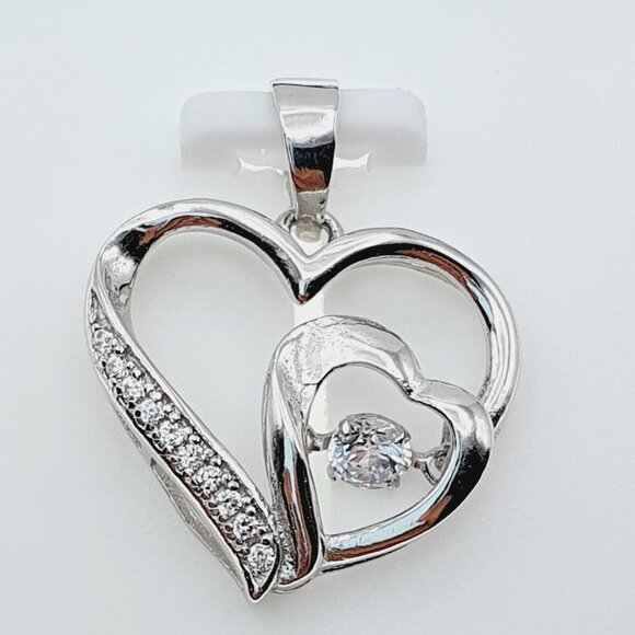 "#925 Sterling Silver Cubic Zircon Pendant for Women/Girls, US925P1142 - Picture 1 of 9